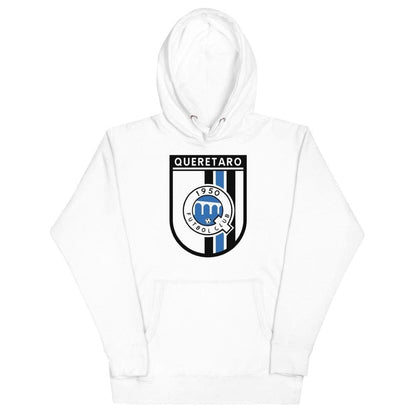 Queretaro F.C. Unisex Hoodie , S, White