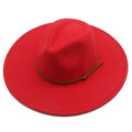 Unisex Wide Brim Felt Fedora Hat Made from 100% Wool, 55 58CM, Light Brown