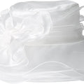 San Diego Hat Company Women's DRS1020 Organza Dress Hat w/Rosette