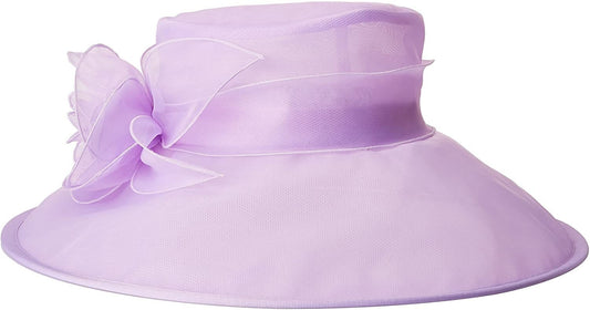 Sombrero de vestir de organza con roseta DRS1020 para mujer de San Diego Hat Company