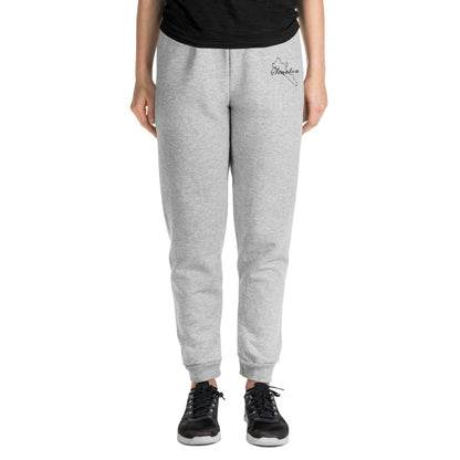 A pair of light gray Sinaloa Sports jogger pants with a waistband, side pockets, and a drawstring.