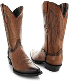 Soto boots mens burnished snip toe cowboy boots h50030