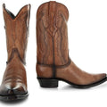 Soto boots mens burnished snip toe cowboy boots h50030