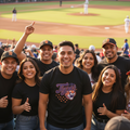A person wearing a black t-shirt with 'Tigres de Quintana Roo' and a tiger graphic on it.