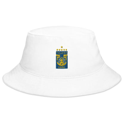 White bucket hat with the Tigres UANL team logo in the center.