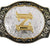 Western Belt Buckle with Gold Letters A-Z, A, One Size
