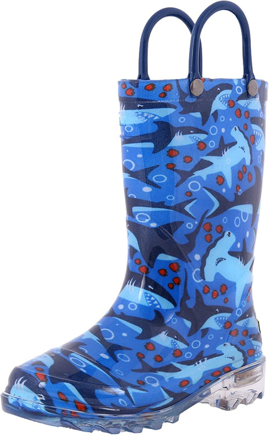 Western Chief Kids' Waterproof Rain Boots – Light Up with Every Step for Fun & Comfort, Toddler (1 4 Years), 9 Toddler