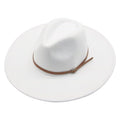 Unisex Wide Brim Felt Fedora Hat Made from 100% Wool, 55 58CM, Light Brown