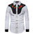 Camisa vaquera occidental para hombre 2021, camisa abotonada con bordado floral rosa a la moda, camisas de vestir de manga larga ajustadas para hombre, Camisa XXL