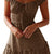 Vestido mini con escote en forma de corazón y mangas con volantes para mujer de Yobecho