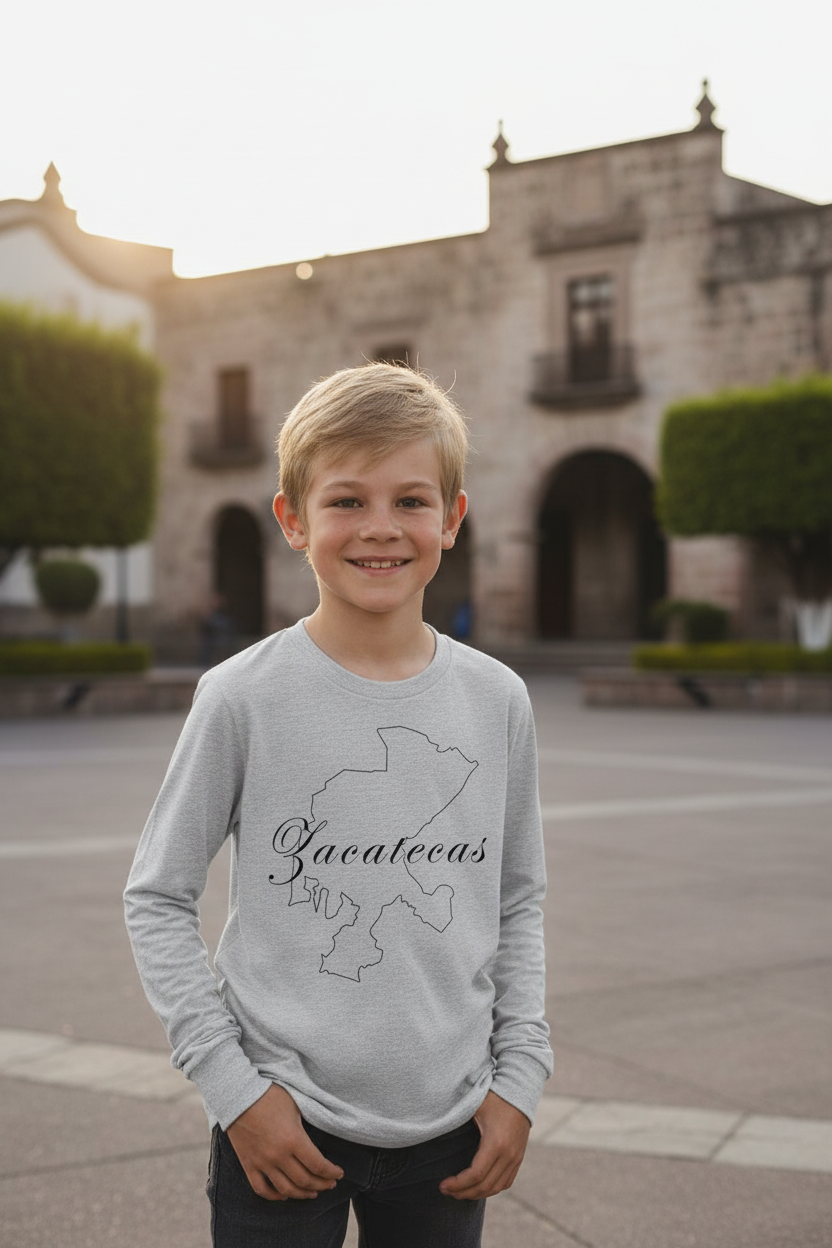Camiseta manga larga adolescente de Zacatecas