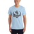 Light blue unisex jersey T-shirt with crew neck and “Guerreros” chest graphic