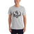 Heather gray unisex jersey T-shirt with crew neck and “Guerreros” chest graphic