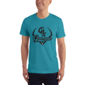 Teal unisex jersey T-shirt with front Guerreros logo, crew neck, short sleeves