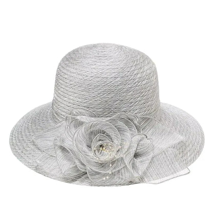 Organza Derby Hats for Women – Floral Fascinator, Tea Party Outfit Hat