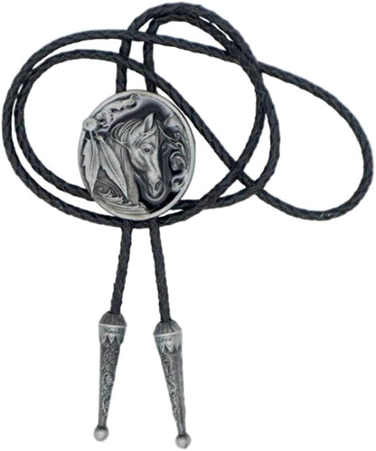 Corbata bolo estilo western de halcón marfil 