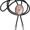 KeCol Fashion Western Native American Handmade Bola tie Vintage Emerald Stone Bolo Tie, Black, One Size