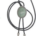KeCol Fashion Western Native American Handmade Bola tie Vintage Emerald Stone Bolo Tie, Black, One Size