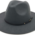 Sombrero Fedora con hebilla de cinturón para mujer de Lisianthus