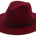 Sombrero Fedora con hebilla de cinturón para mujer de Lisianthus