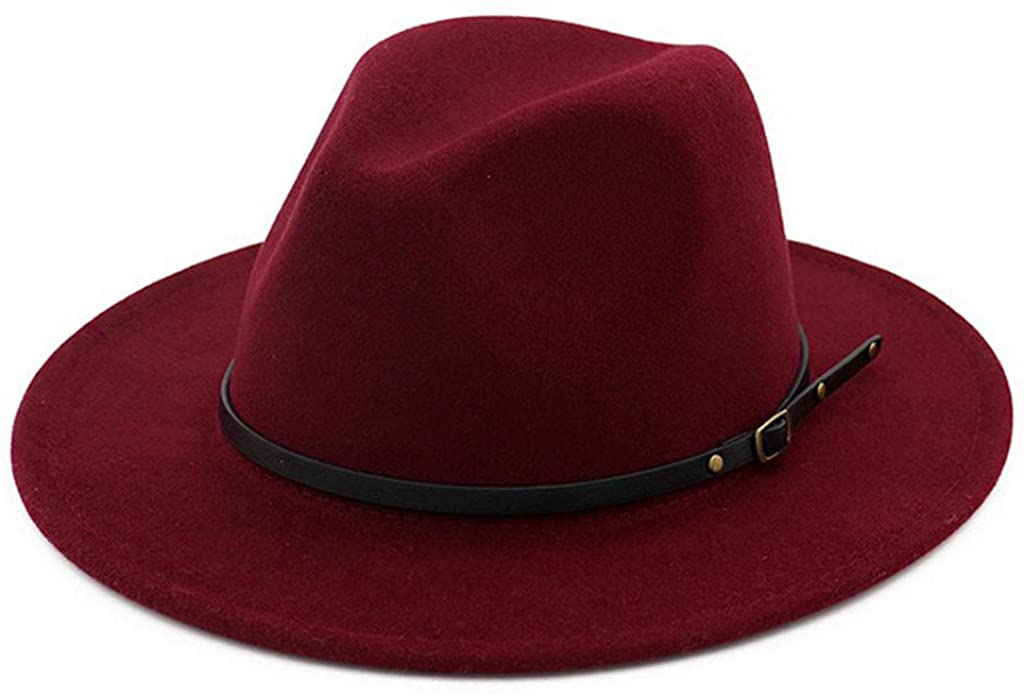 Sombrero Fedora con hebilla de cinturón para mujer de Lisianthus