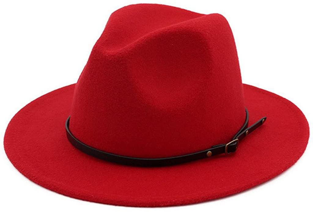 Sombrero Fedora con hebilla de cinturón para mujer de Lisianthus