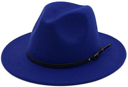 Lisianthus Women Belt Buckle Fedora Hat, Bright green, One Size