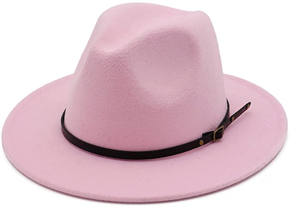 Sombrero Fedora con hebilla de cinturón para mujer de Lisianthus