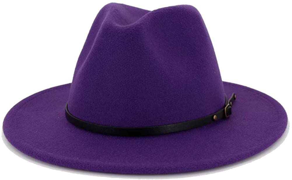 Sombrero Fedora con hebilla de cinturón para mujer de Lisianthus