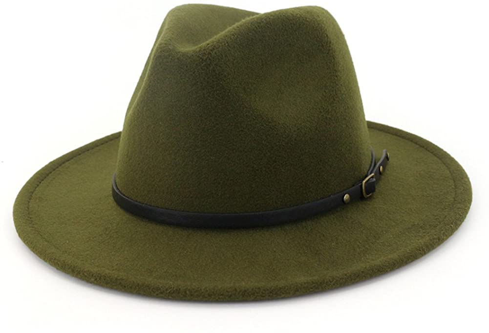 Sombrero Fedora con hebilla de cinturón para mujer de Lisianthus