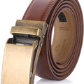 Marino Avenue Men’s Genuine Leather Ratchet Dress Belt with Linxx Buckle   Gift Box