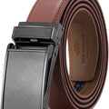 Marino Avenue Men’s Genuine Leather Ratchet Dress Belt with Linxx Buckle   Gift Box