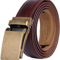 Marino Avenue Men’s Genuine Leather Ratchet Dress Belt with Linxx Buckle   Gift Box