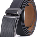 Marino Avenue Men’s Genuine Leather Ratchet Dress Belt with Linxx Buckle   Gift Box