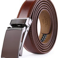 Marino Avenue Men’s Genuine Leather Ratchet Dress Belt with Linxx Buckle   Gift Box