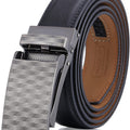 Marino Avenue Men’s Genuine Leather Ratchet Dress Belt with Linxx Buckle   Gift Box