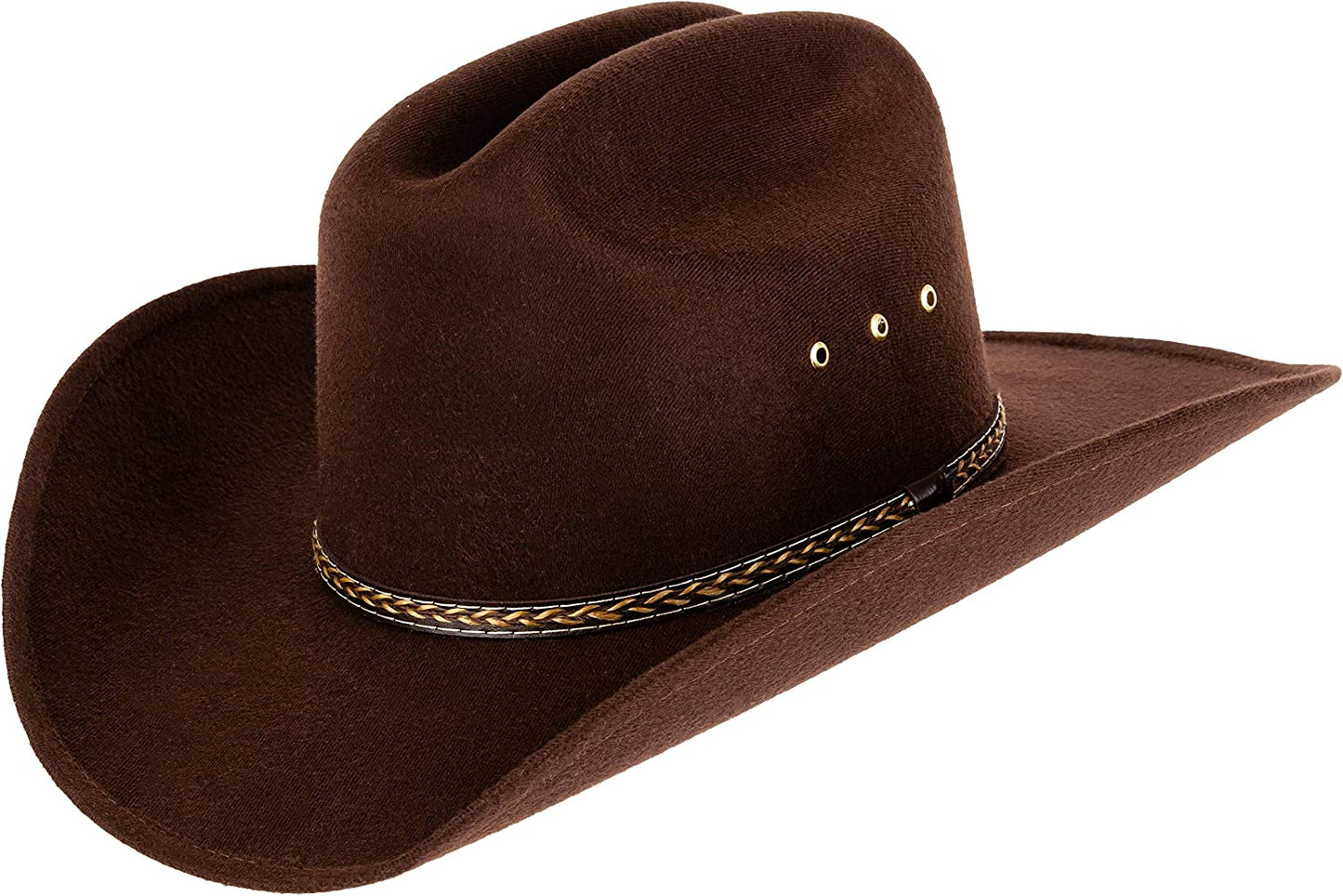 Queue Essentials Western Style Pinch Front Straw Canvas Cowboy Cowgirl Straw Hat