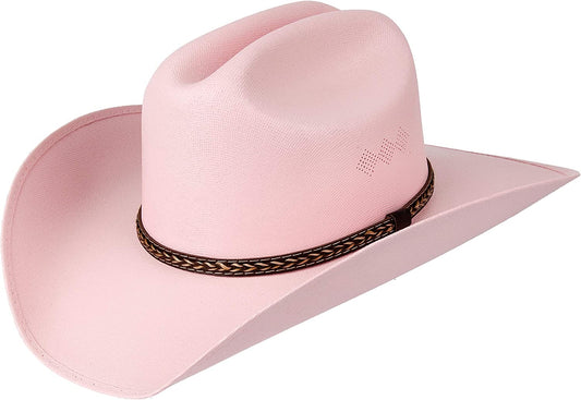 Sombrero de paja vaquero de lona con pellizco en la parte delantera de Queue Essentials