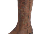 SheSole Women's Fashion Western Cowgirl Cowboy Boots Wide Square Toe Mid Calf