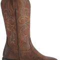 Shesole women's fashion western cowgirl cowboy boots wide square toe mid calf