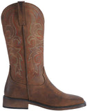 Shesole women's fashion western cowgirl cowboy boots wide square toe mid calf