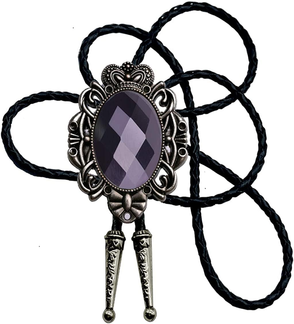 Moranse Bolo Tie Natural Colors Stone Western Celtic Style Genuine and Cowhide Rope