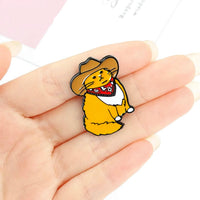 GorrasVaqueras Fat orange cat pin